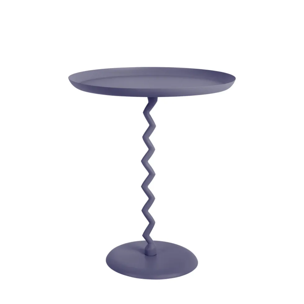 ZIGZAG Table d'appoint ronde en métal ø44cm