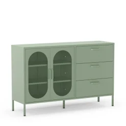 ZIO Buffet 2 portes 3 tiroirs en métal L140cm