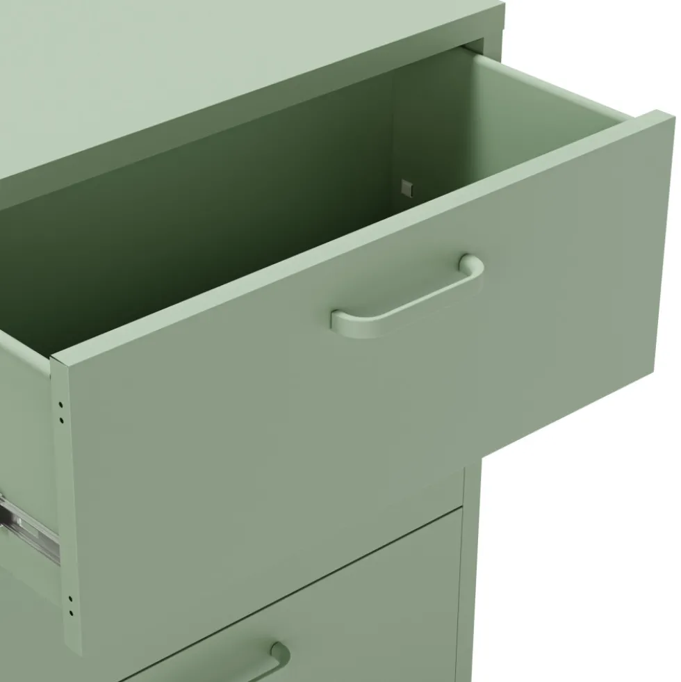 ZIO Buffet 2 portes 3 tiroirs en métal L140cm