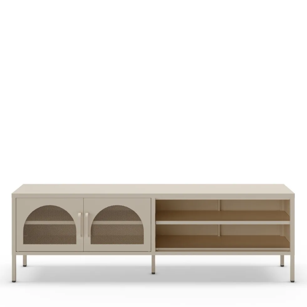 ZIO Meuble TV 2 portes en métal L160cm