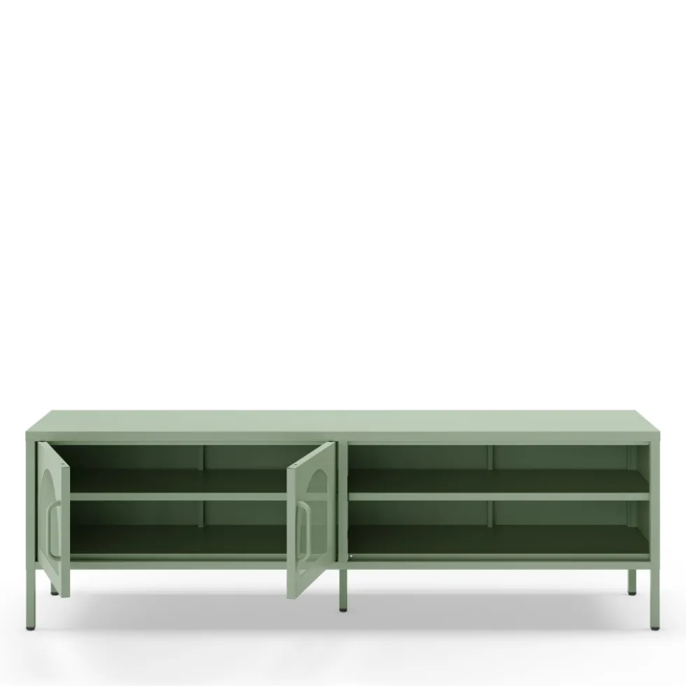ZIO Meuble TV 2 portes en métal L160cm