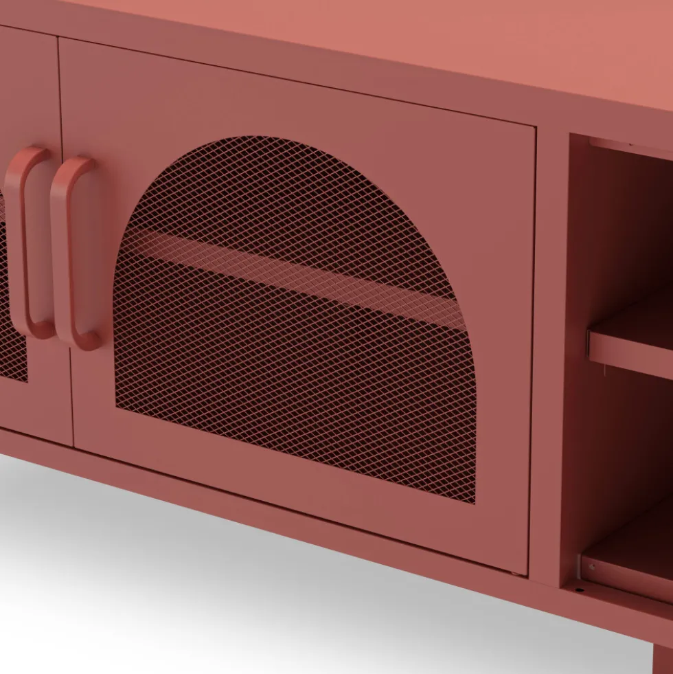 ZIO Meuble TV 2 portes en métal L160cm