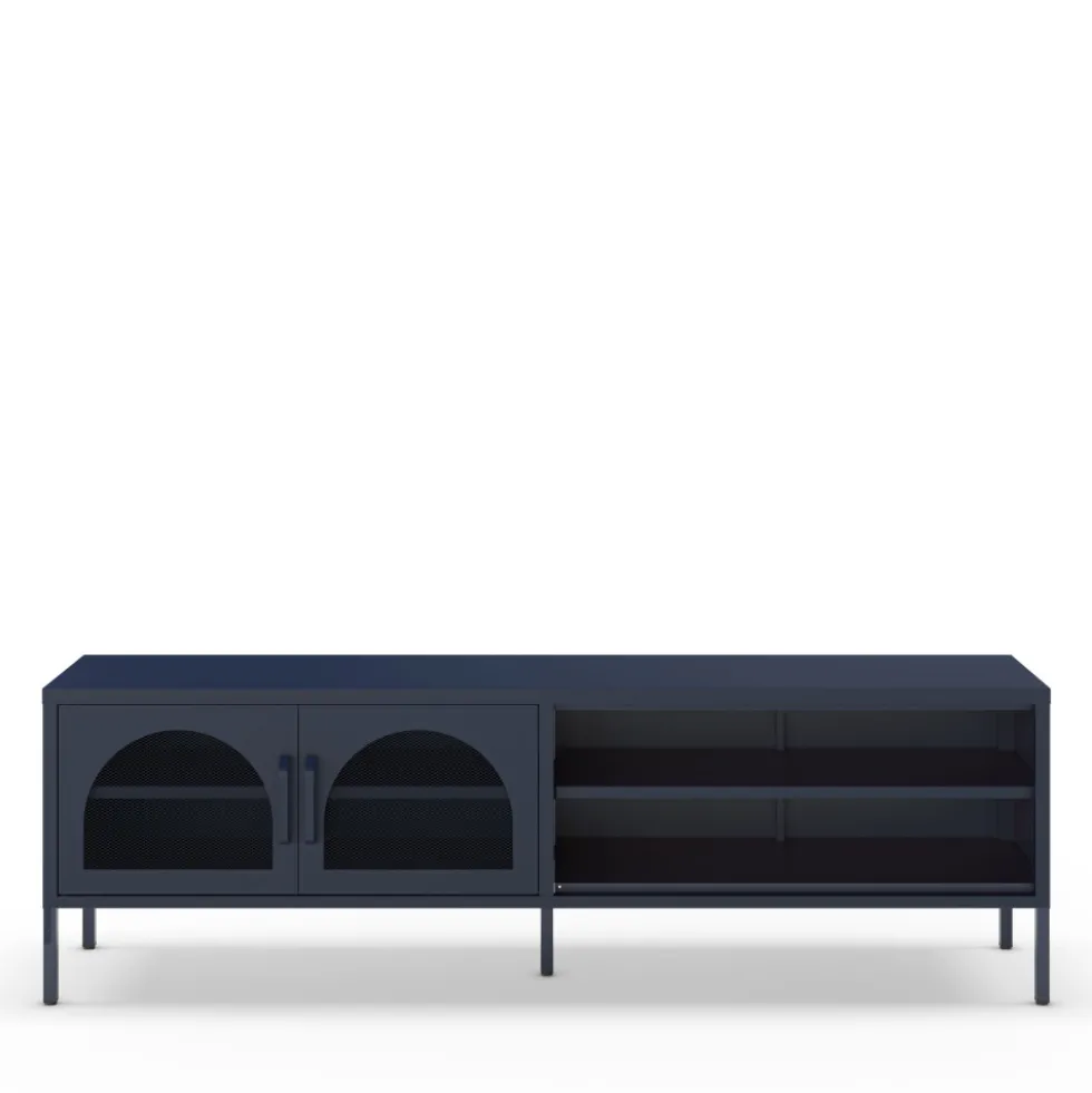 ZIO Meuble TV 2 portes en métal L160cm