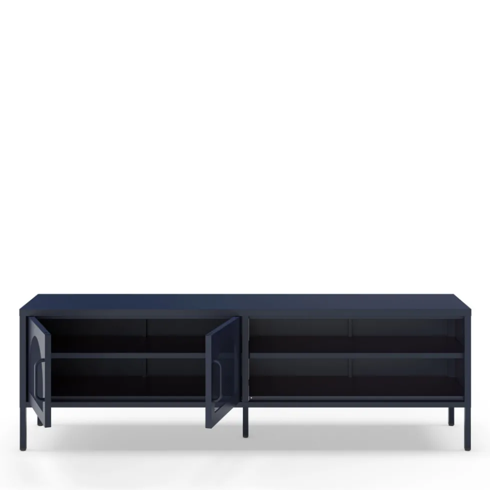 ZIO Meuble TV 2 portes en métal L160cm
