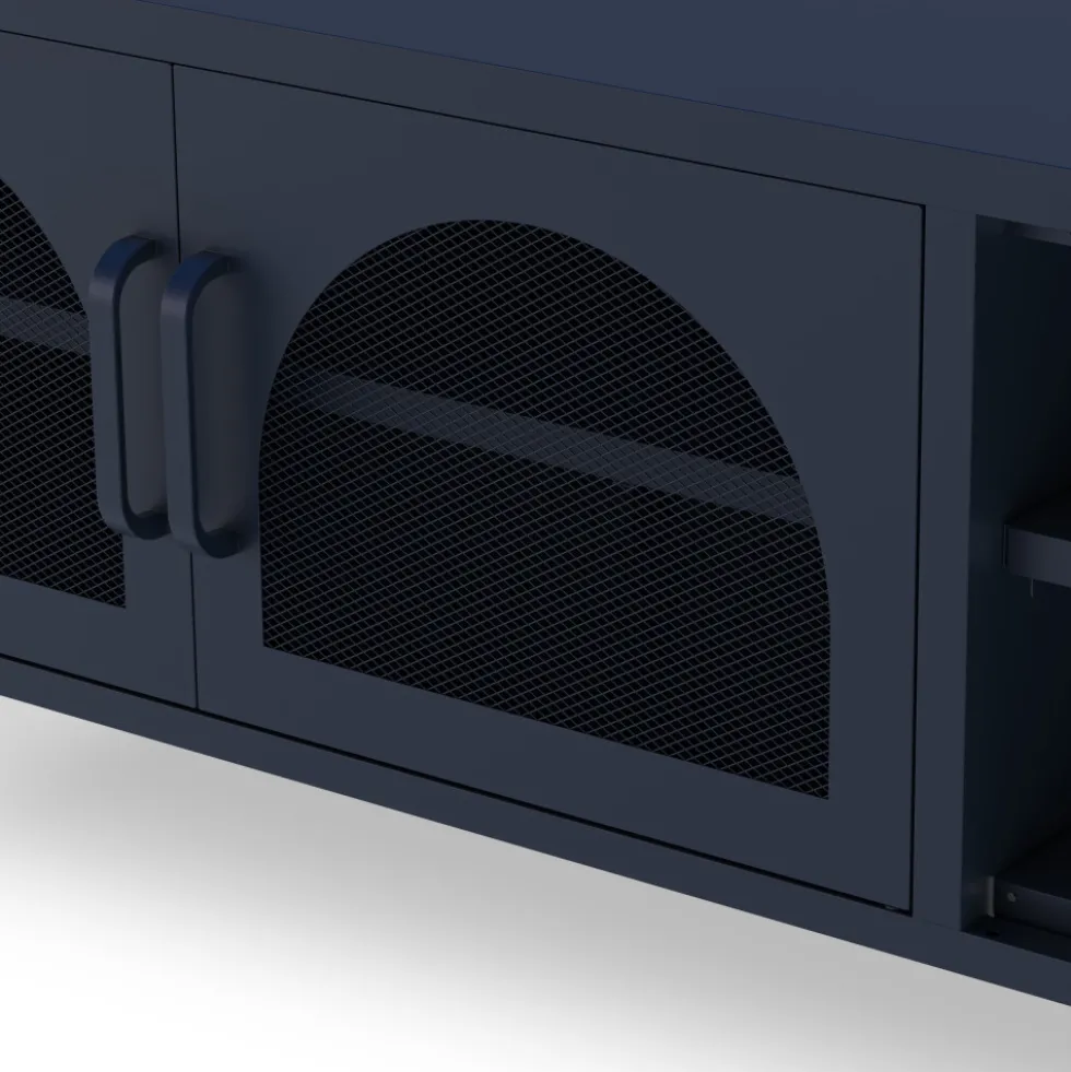 ZIO Meuble TV 2 portes en métal L160cm