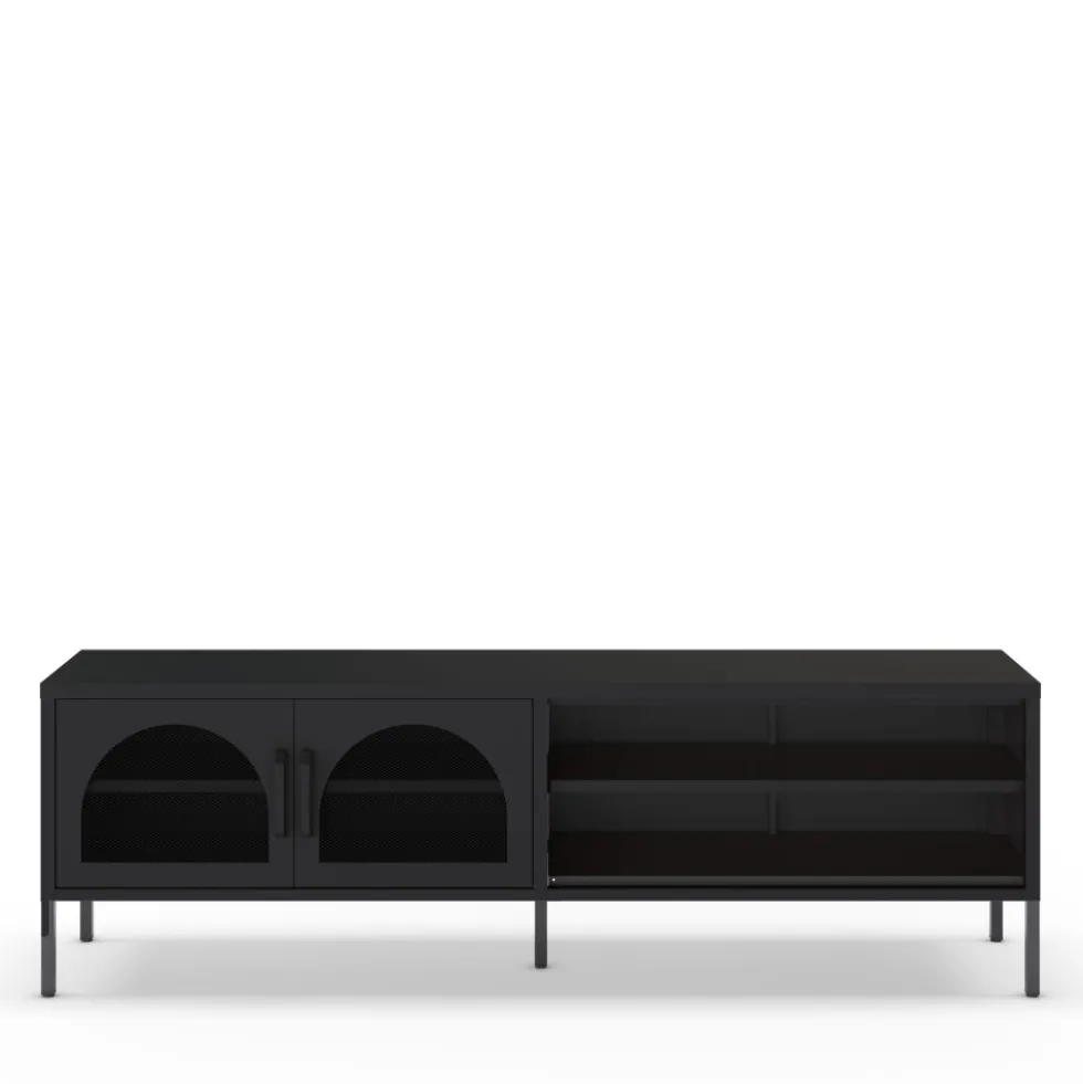 ZIO Meuble TV 2 portes en métal L160cm