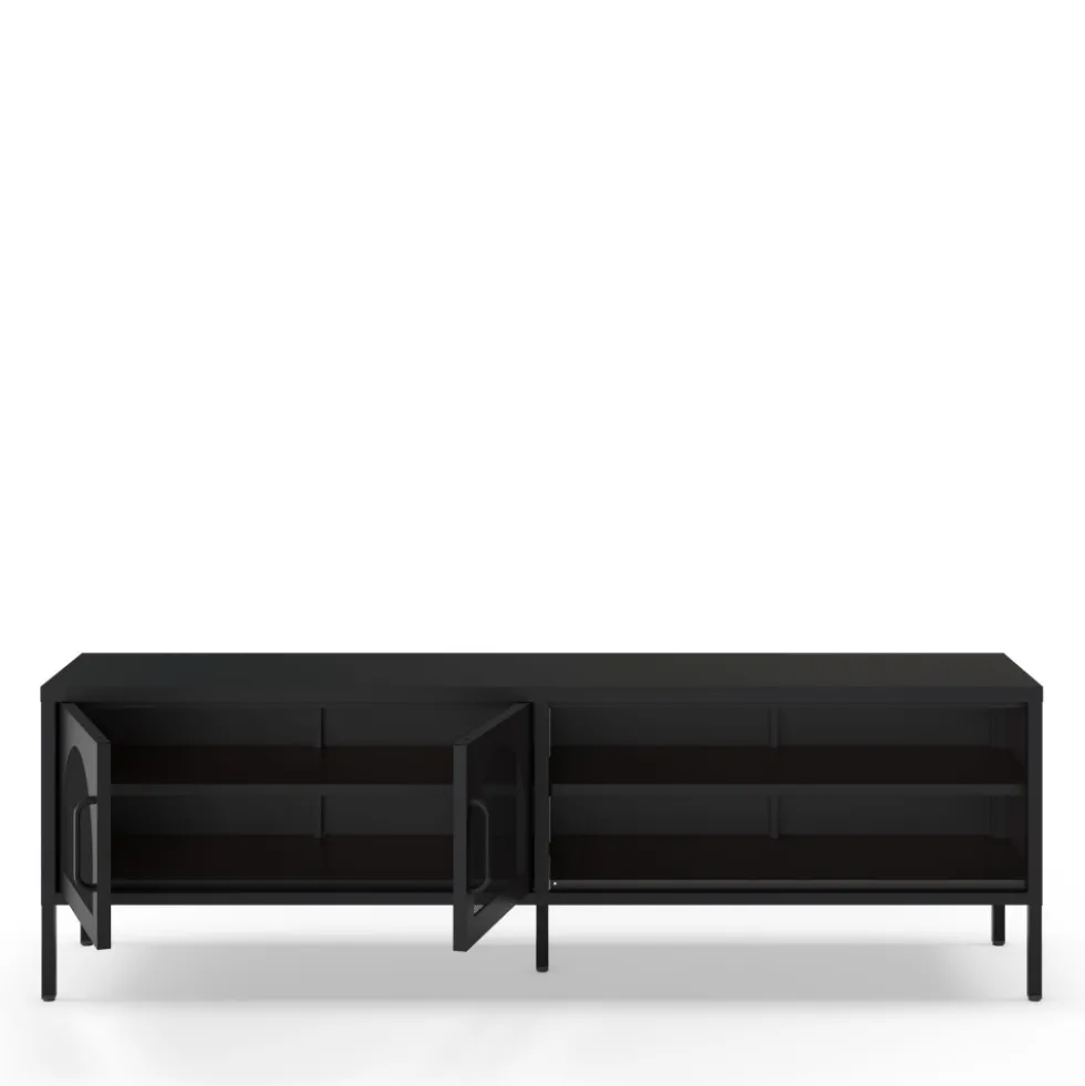 ZIO Meuble TV 2 portes en métal L160cm