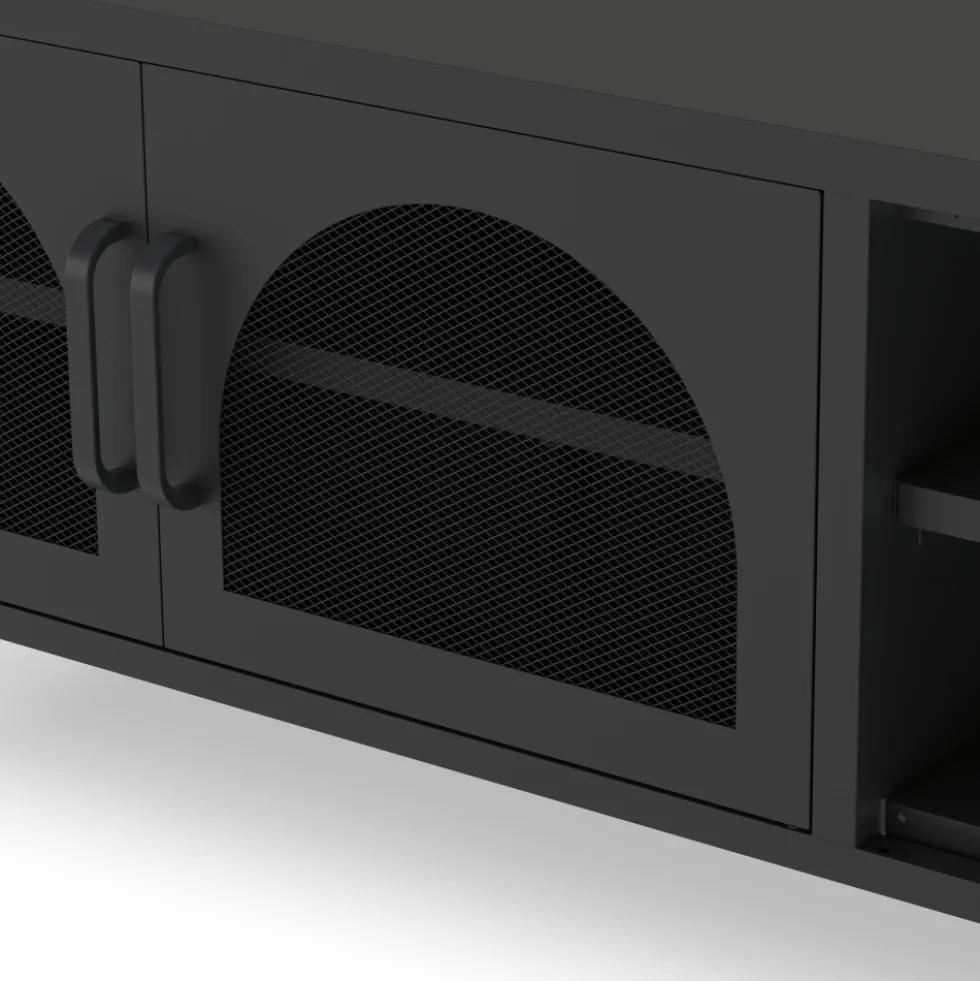ZIO Meuble TV 2 portes en métal L160cm