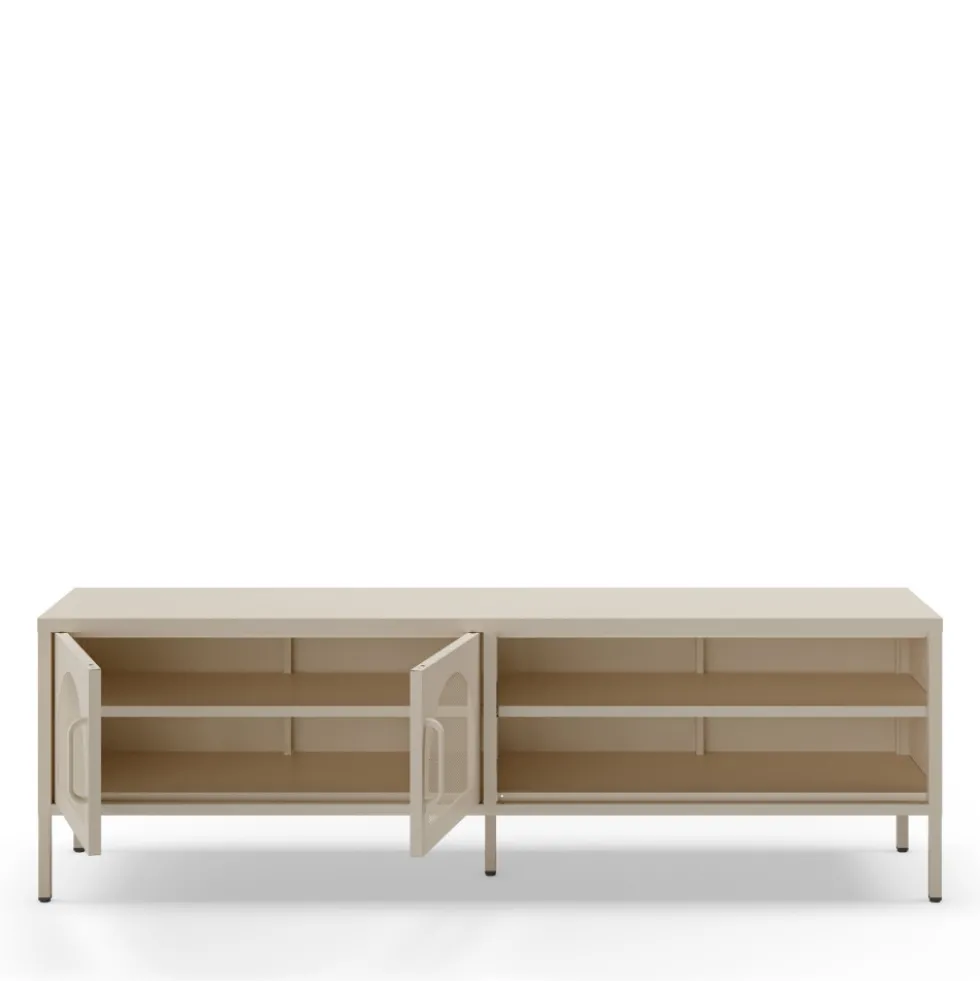 ZIO Meuble TV 2 portes en métal L160cm