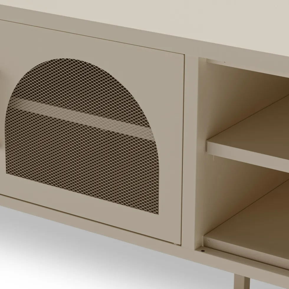 ZIO Meuble TV 2 portes en métal L160cm