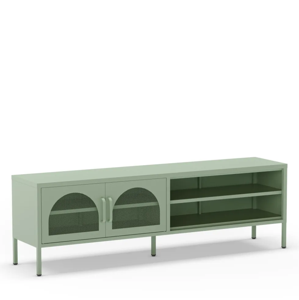 ZIO Meuble TV 2 portes en métal L160cm