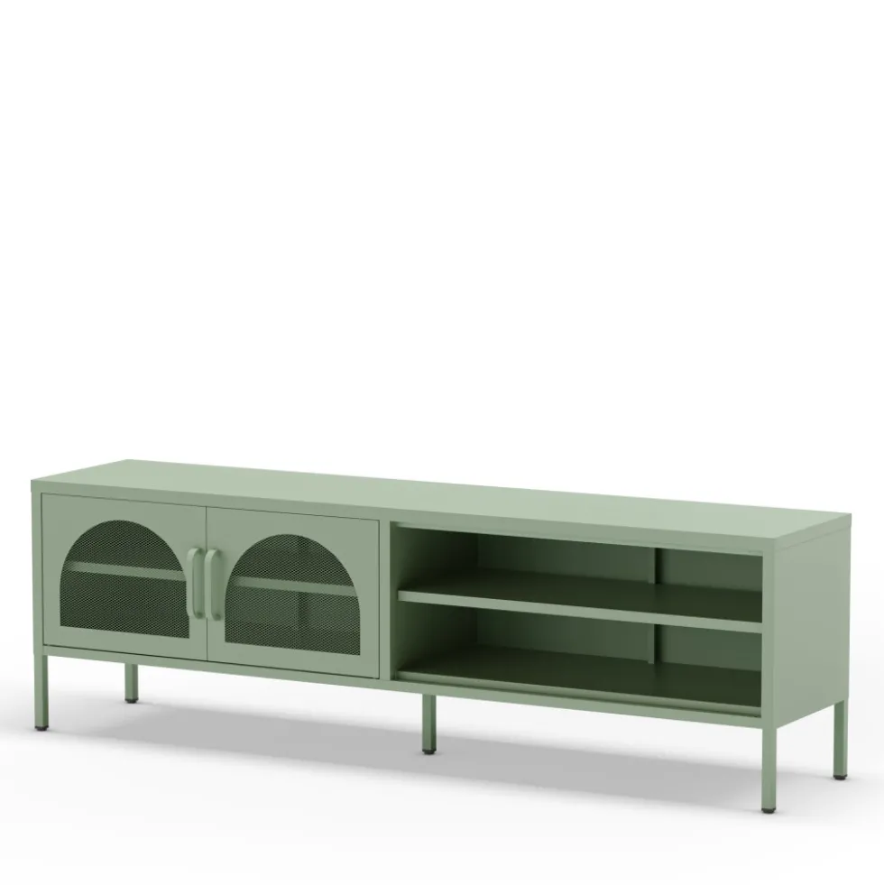 ZIO Meuble TV 2 portes en métal L160cm