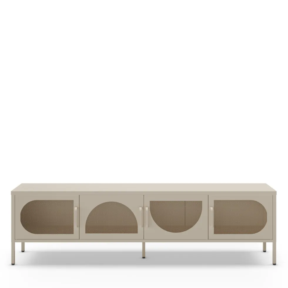ZIO Meuble TV 4 portes en métal L180cm