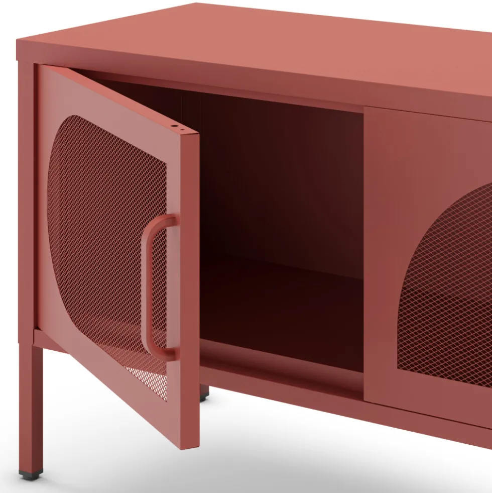 ZIO Meuble TV 4 portes en métal L180cm