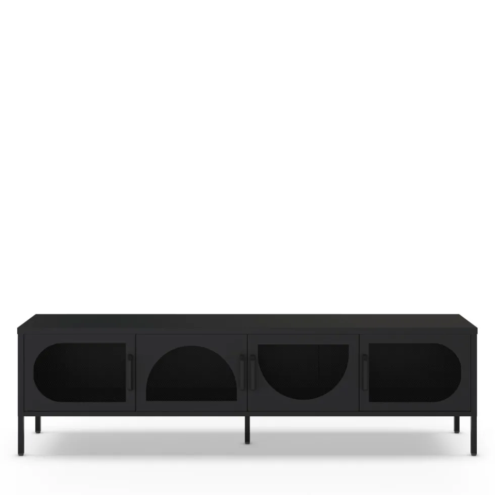 ZIO Meuble TV 4 portes en métal L180cm