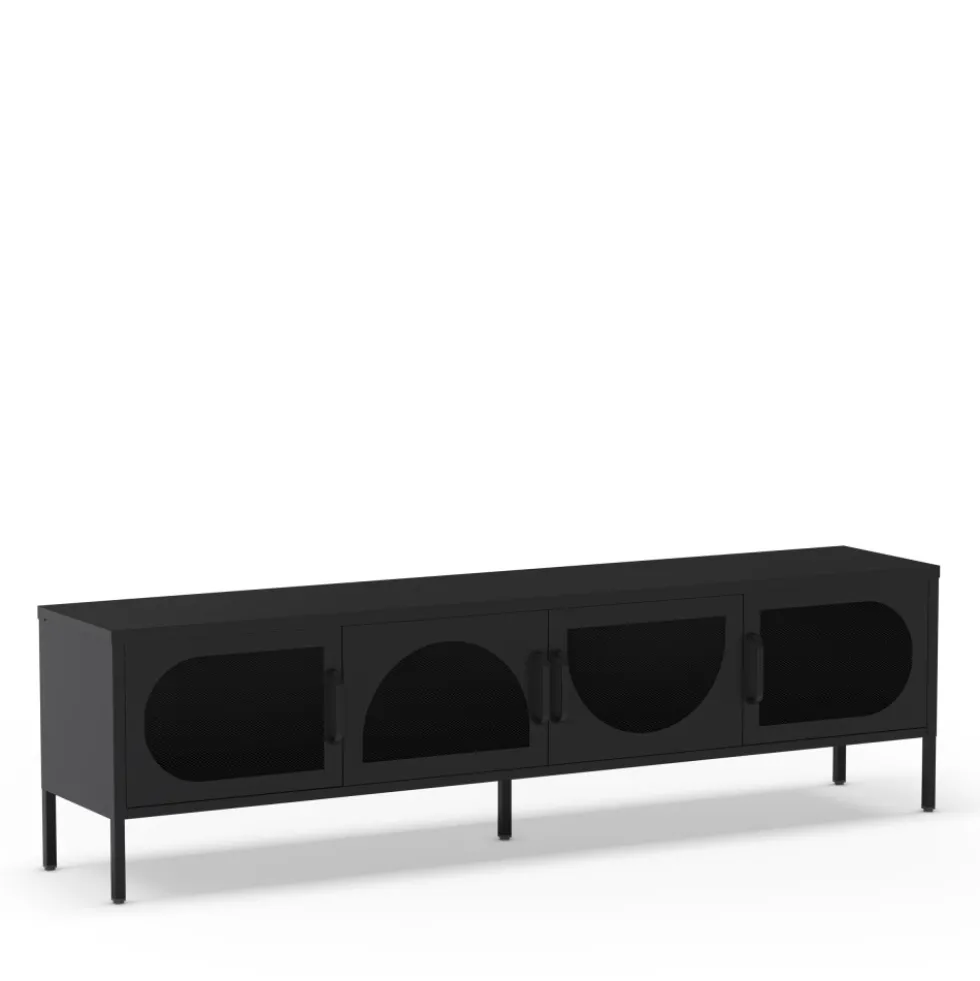 ZIO Meuble TV 4 portes en métal L180cm
