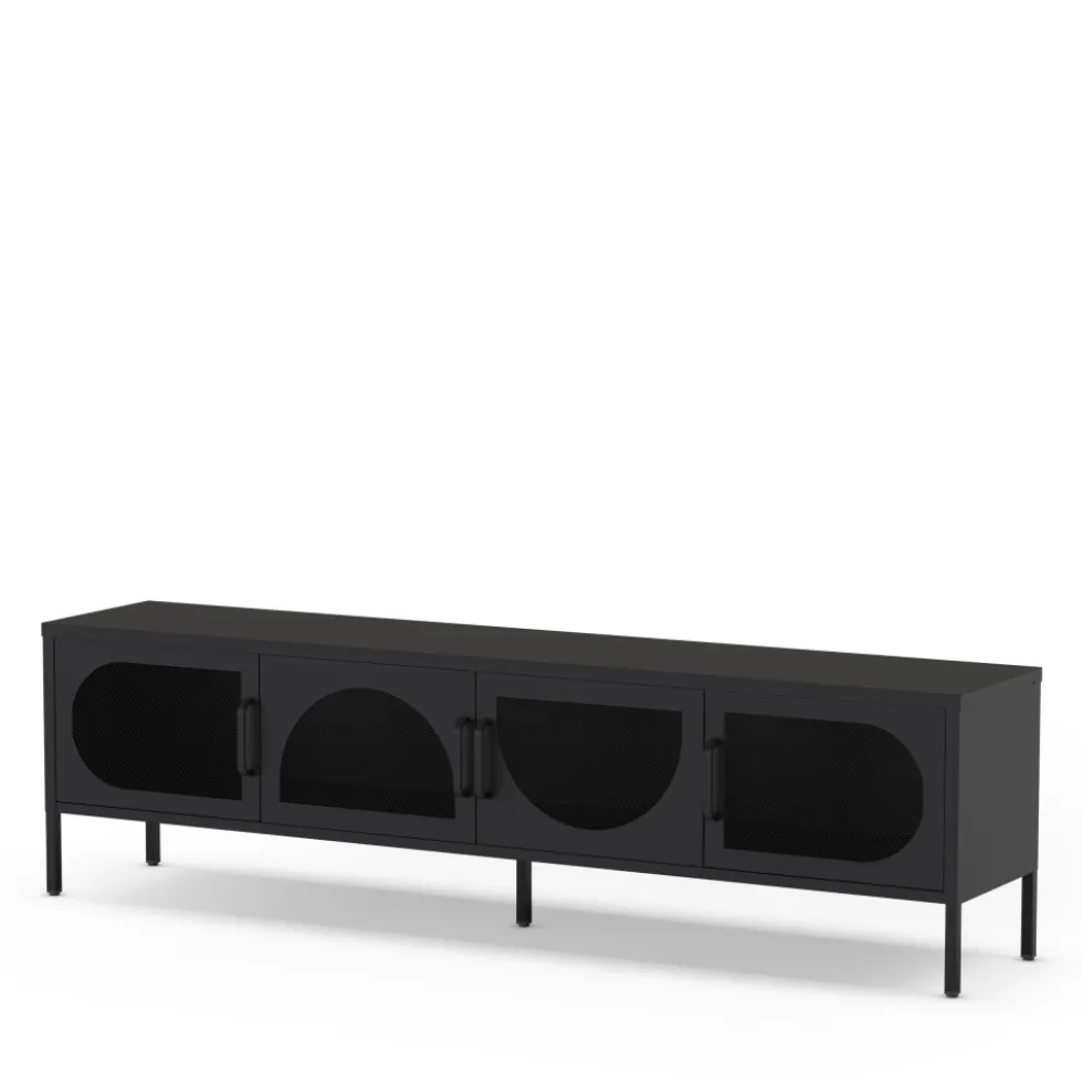 ZIO Meuble TV 4 portes en métal L180cm