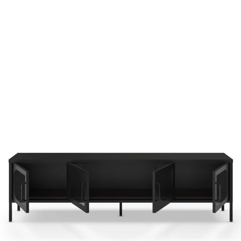 ZIO Meuble TV 4 portes en métal L180cm