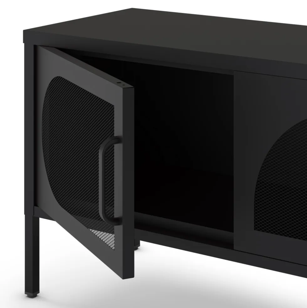 ZIO Meuble TV 4 portes en métal L180cm