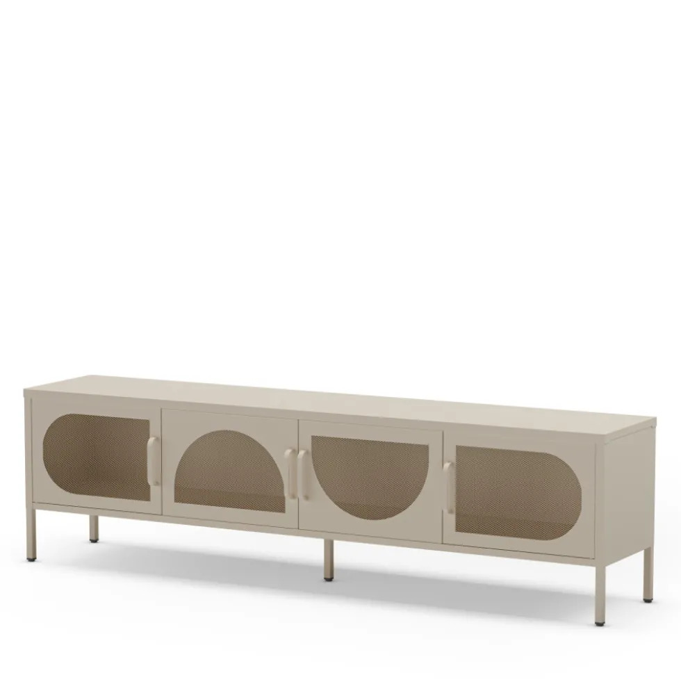 ZIO Meuble TV 4 portes en métal L180cm