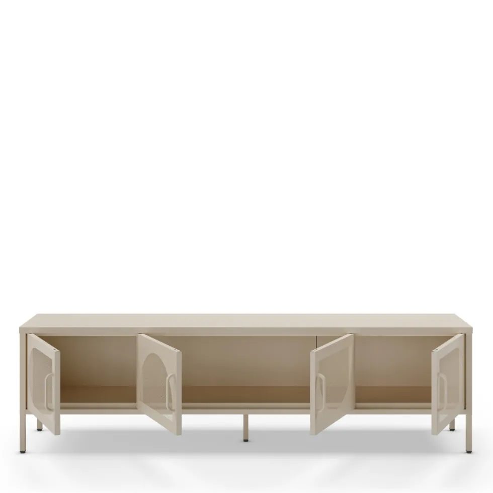 ZIO Meuble TV 4 portes en métal L180cm