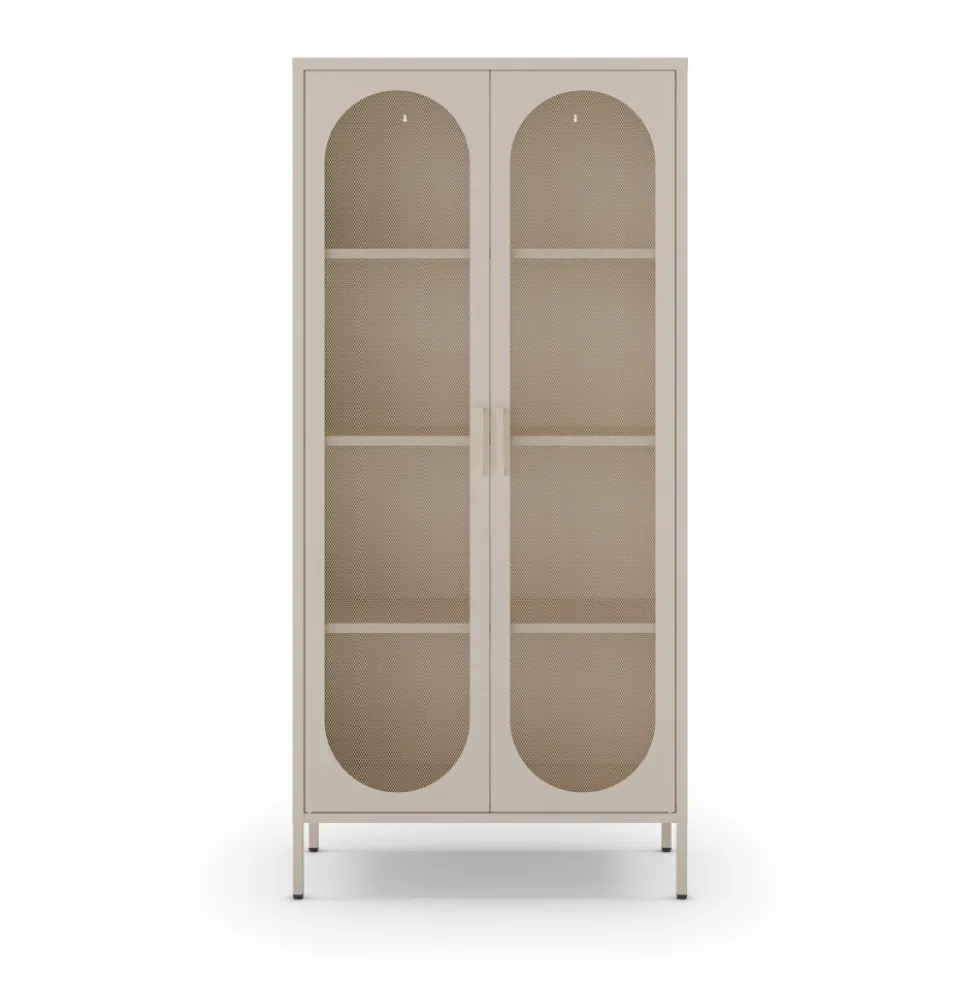 ZIO Vaisselier 2 portes en métal H170cm