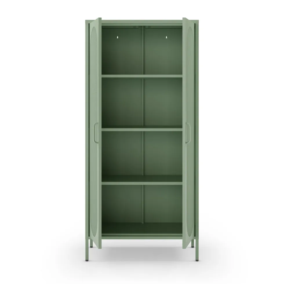 ZIO Vaisselier 2 portes en métal H170cm