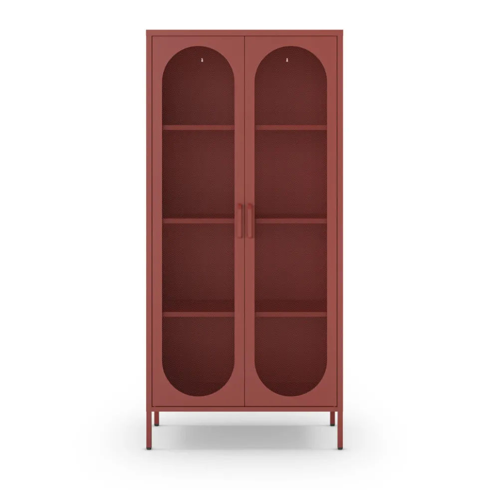 ZIO Vaisselier 2 portes en métal H170cm
