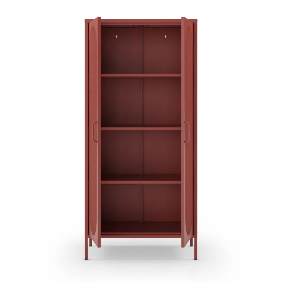 ZIO Vaisselier 2 portes en métal H170cm