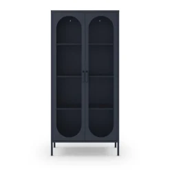 ZIO Vaisselier 2 portes en métal H170cm