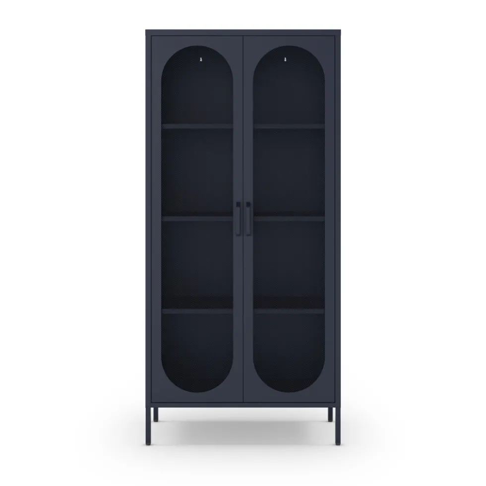 ZIO Vaisselier 2 portes en métal H170cm