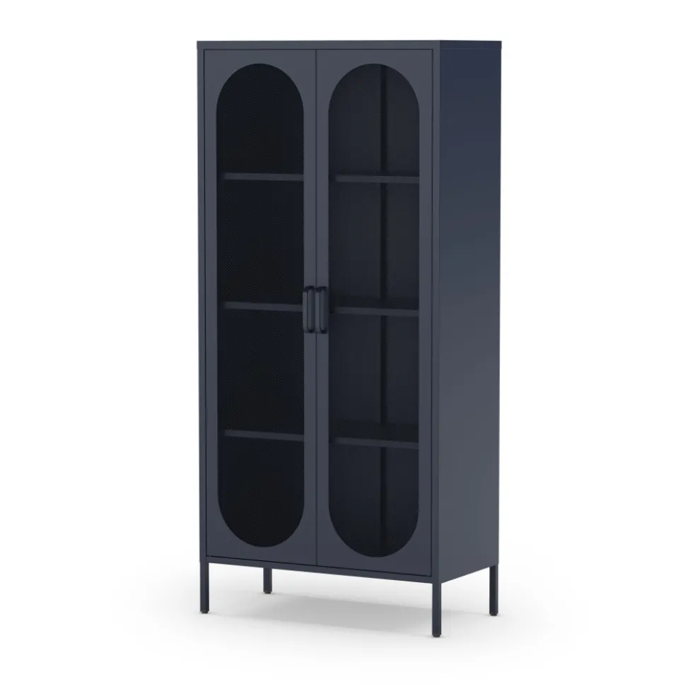 ZIO Vaisselier 2 portes en métal H170cm