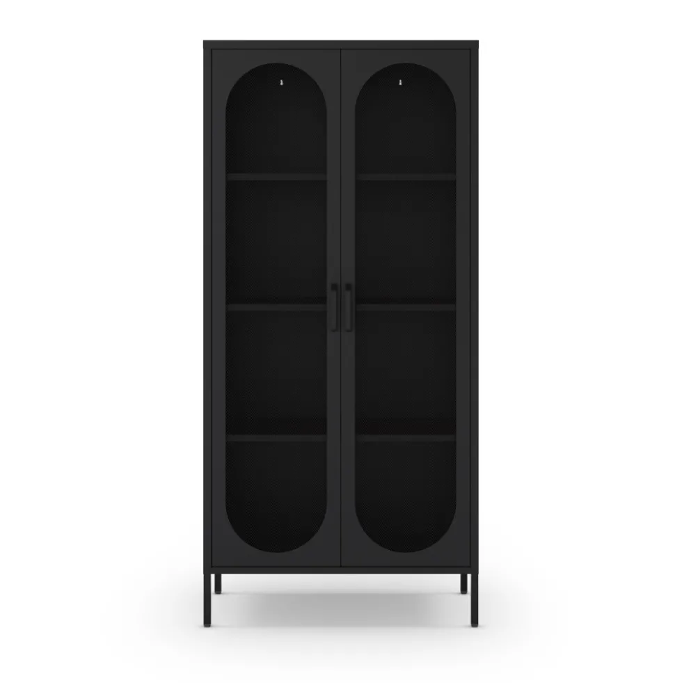 ZIO Vaisselier 2 portes en métal H170cm