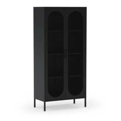 ZIO Vaisselier 2 portes en métal H170cm
