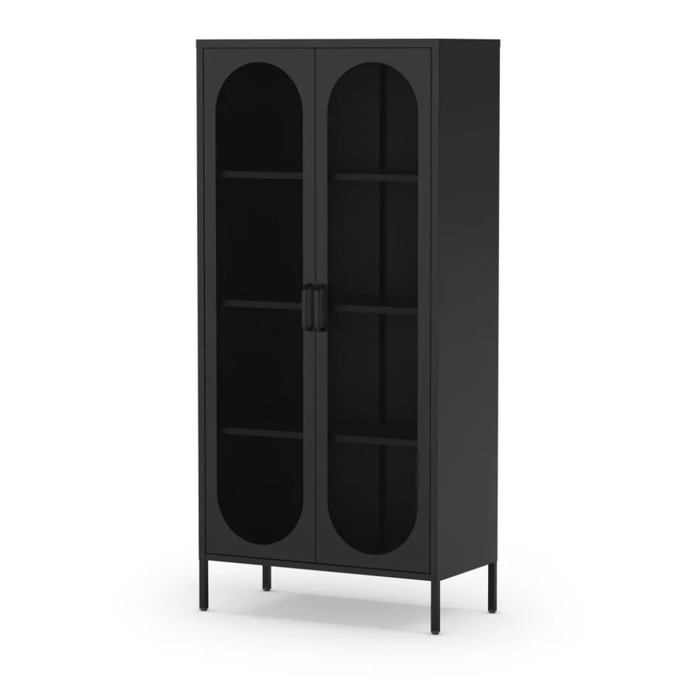 ZIO Vaisselier 2 portes en métal H170cm