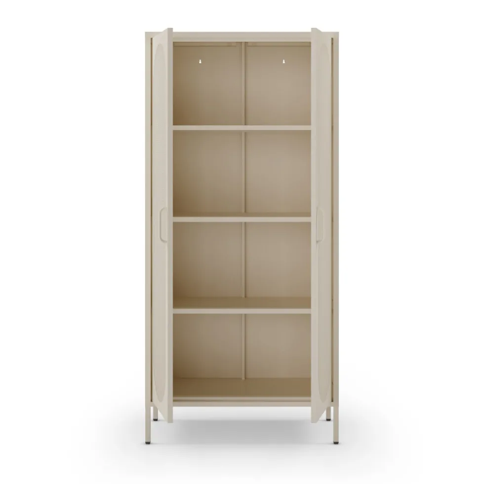 ZIO Vaisselier 2 portes en métal H170cm