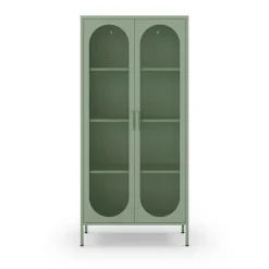 ZIO Vaisselier 2 portes en métal H170cm