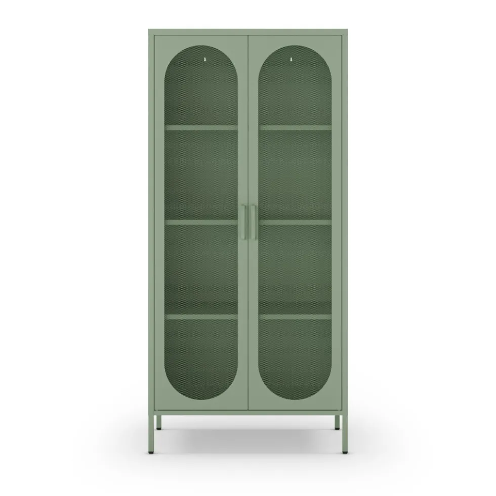 ZIO Vaisselier 2 portes en métal H170cm