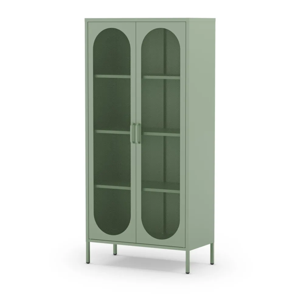 ZIO Vaisselier 2 portes en métal H170cm