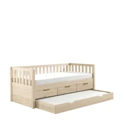 ZIP Lit enfant banquette 4 tiroirs en bois 90x200 cm