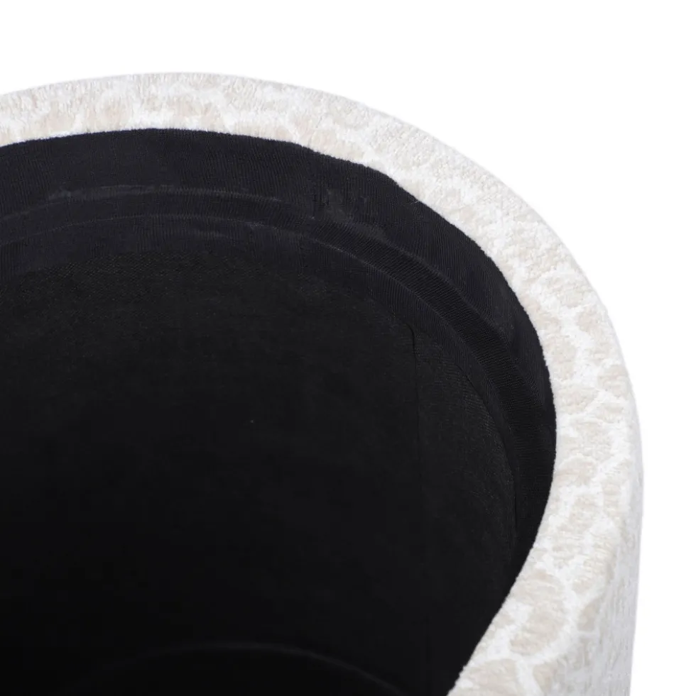 ZOÉ Banc ovale imprimé animal avec plateau et rangement L77cm