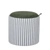 ZOÉ Pouf rond en tissu avec plateau et rangement ø40cm
