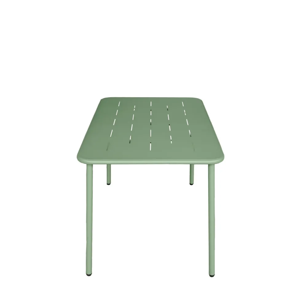 ZYRA Table à manger de jardin 4 personnes en métal