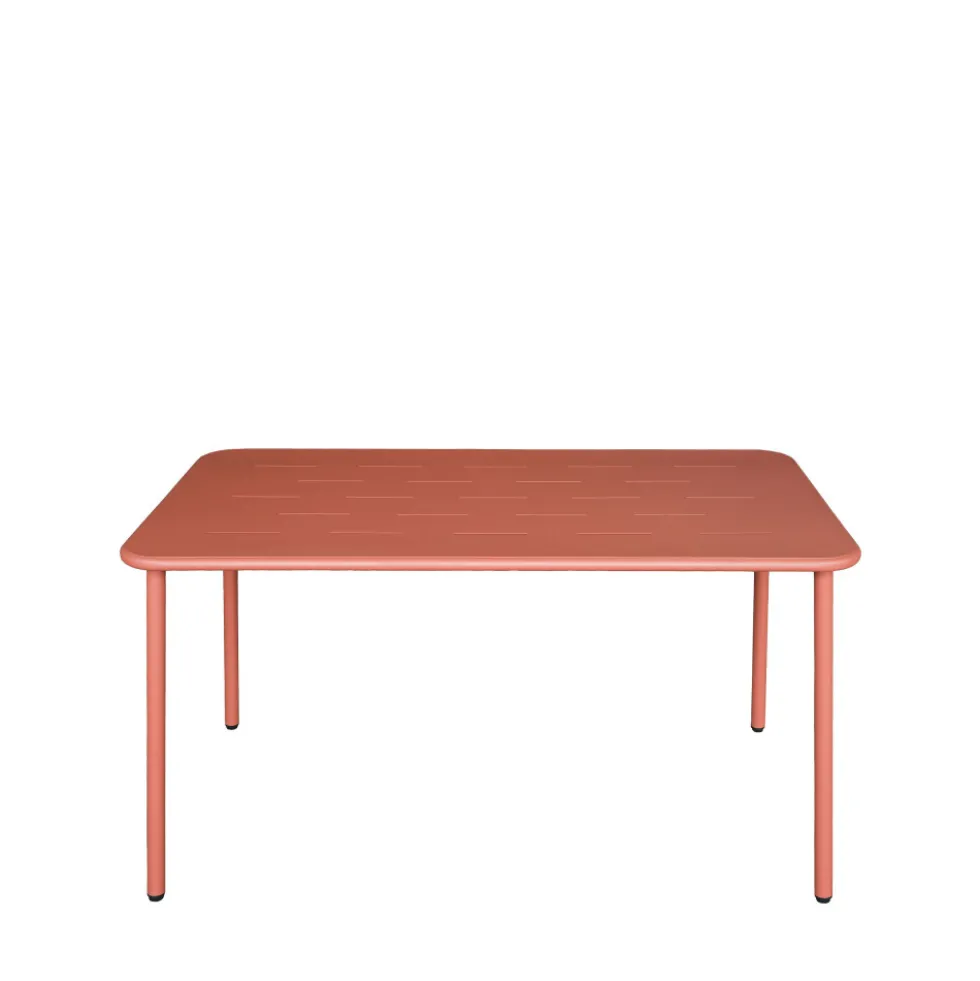 ZYRA Table à manger de jardin 4 personnes en métal
