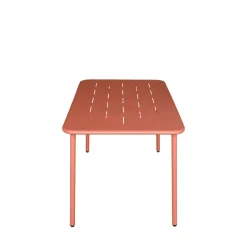 ZYRA Table à manger de jardin 4 personnes en métal