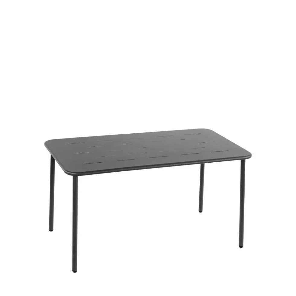 ZYRA Table à manger de jardin 4 personnes en métal